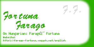 fortuna farago business card